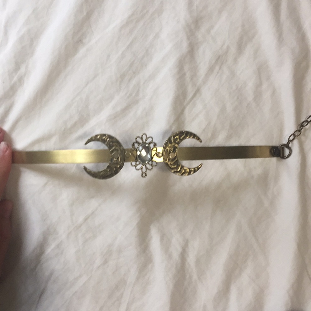 Handmade Gold brass moon belt